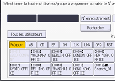 Illustration de l'écran du panneau de commande