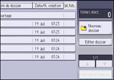 Illustration de l'écran du panneau de commande