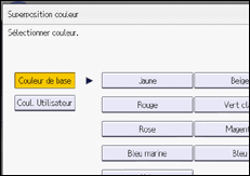 Illustration de l'écran du panneau de commande