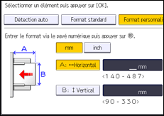 Illustration de l'écran du panneau de commande