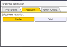 Illustration de l'écran du panneau de commande