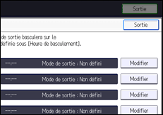 Illustration de l'écran du panneau de commande