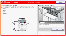 Illustration de l'écran du panneau de commande