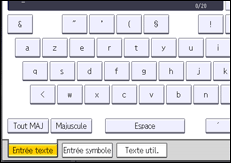 Illustration de l'écran du panneau de commande