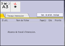 Illustration de l'écran du panneau de commande