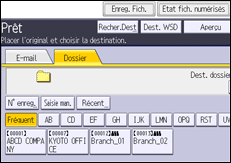 Illustration de l'écran du panneau de commande
