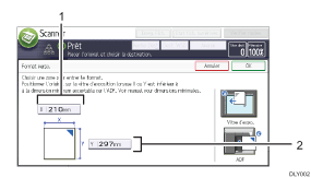 Illustration numérotée du panneau de commande