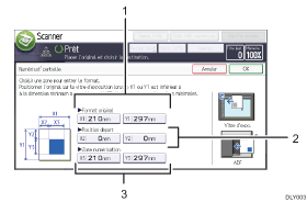 Illustration numérotée du panneau de commande