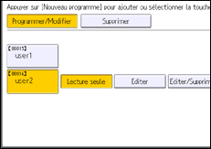 Illustration de l'écran du panneau de commande