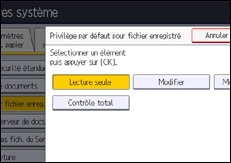 Illustration de l'écran du panneau de commande