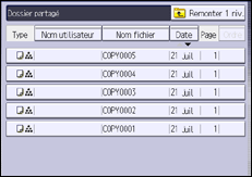 Illustration de l'écran du panneau de commande