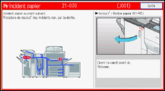 Illustration de l'écran du panneau de commande