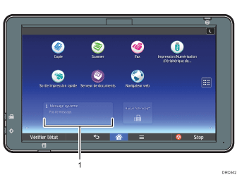 Illustration du panneau de commande avec numérotation