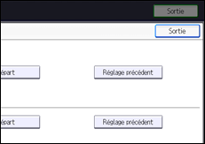 Illustration de l'écran du panneau de commande