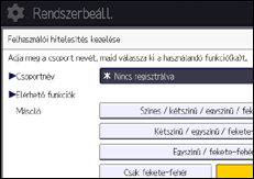 A kezelőpanel ismertetése