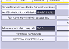 A kezelőpanel ismertetése