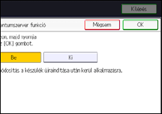 A kezelőpanel ismertetése