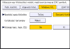 A kezelőpanel ismertetése