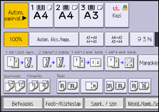 A kezelőpanel ismertetése
