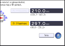 A kezelőpanel ismertetése