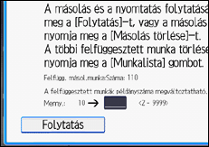 A kezelőpanel ismertetése