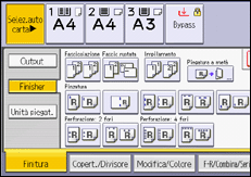 Illustrazione della schermata sul pannello di controllo