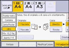 Illustrazione della schermata sul pannello di controllo