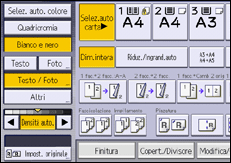 Illustrazione della schermata sul pannello di controllo