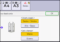 Illustrazione della schermata sul pannello di controllo
