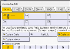 Illustrazione della schermata sul pannello di controllo