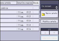 Illustrazione della schermata sul pannello di controllo