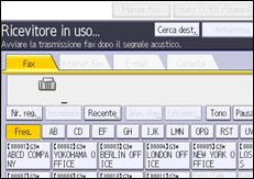 Illustrazione della schermata sul pannello di controllo