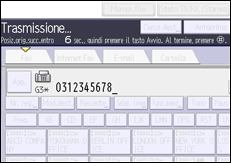 Illustrazione della schermata sul pannello di controllo