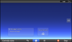 Illustrazione della schermata sul pannello di controllo