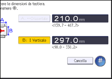 Illustrazione della schermata sul pannello di controllo