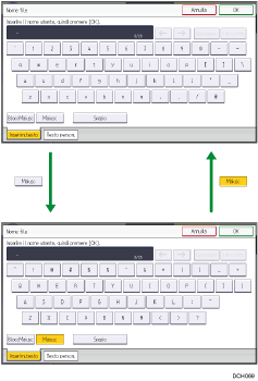 Illustrazione dei tasti
