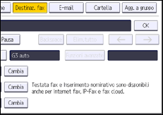 Illustrazione della schermata sul pannello di controllo