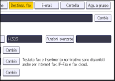 Illustrazione della schermata sul pannello di controllo
