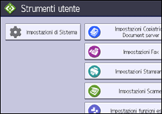 Illustrazione della schermata sul pannello di controllo