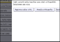 Illustrazione della schermata sul pannello di controllo