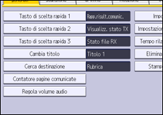 Illustrazione della schermata sul pannello di controllo