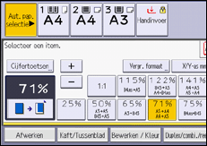 Afbeelding van bedieningspaneel