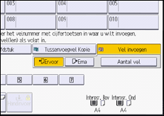 Afbeelding van bedieningspaneel