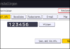 Afbeelding van bedieningspaneel