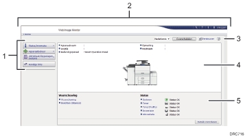 Schermafbeelding van internetbrowser (afbeelding met genummerde items)