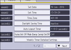 Illustrasjon av betjeningspanelet