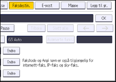 Illustrasjon av betjeningspanelet