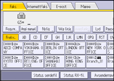 Illustrasjon av betjeningspanelet