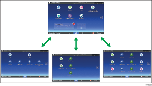 Illustrasjon av tilpasning av [Startskjerm]