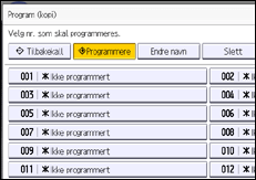 Illustrasjon av betjeningspanelet